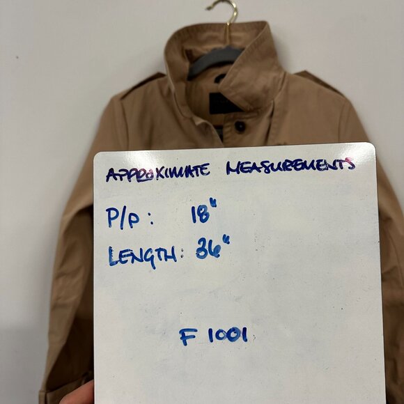 Pendleton Tan Trench Coat Plaid Lined XS - Picture 15 of 15